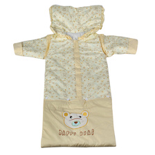 婴儿纯棉秋冬款加厚睡袋 宝宝睡袋加长儿童防踢被可拆袖