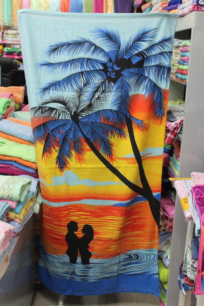 Wholesale of ordinary landscape cartoon series coated polyester-cotton printed beach towels at the lowest price details Picture