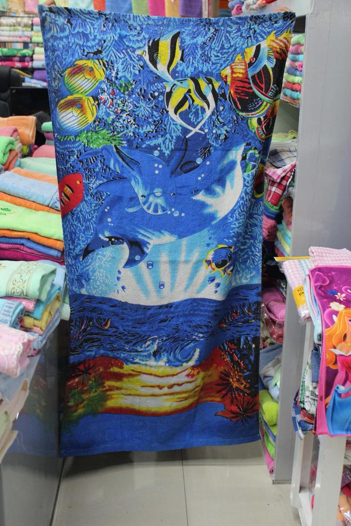 70*140cm polyester-cotton coated printed beach towel style Specification image