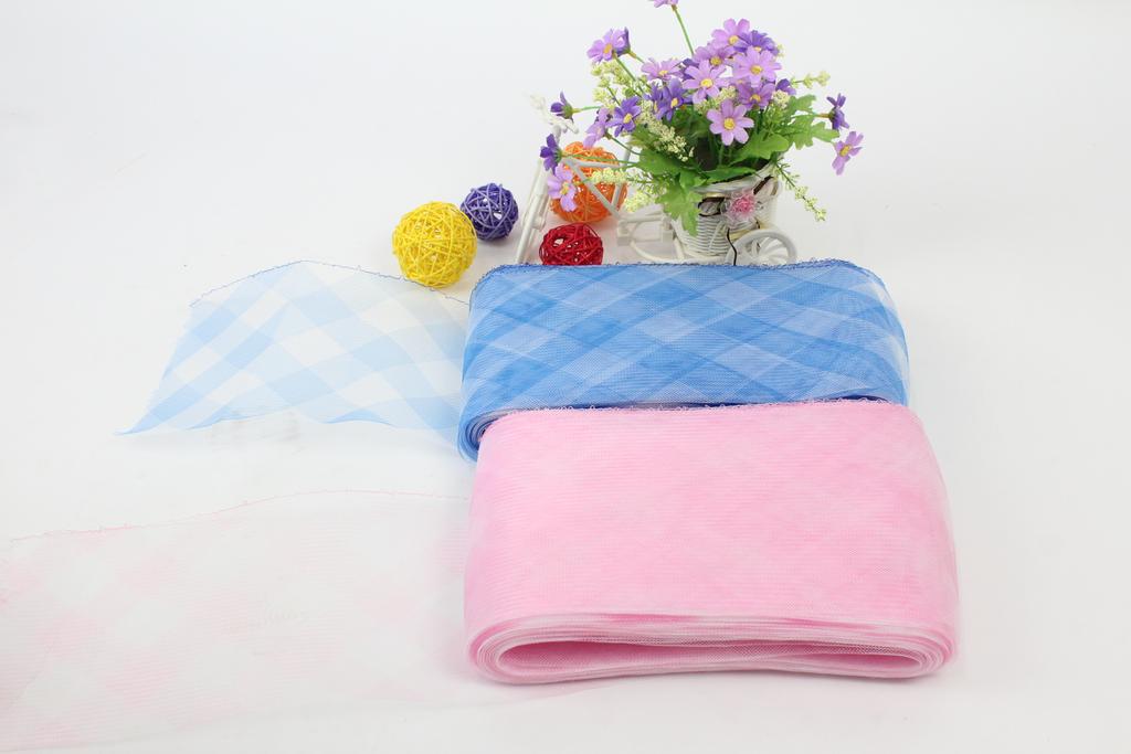 "Factory Direct Sales" Headwear covering materials supply 16 cm grid mesh fabric and mesh yarn Application Scenario