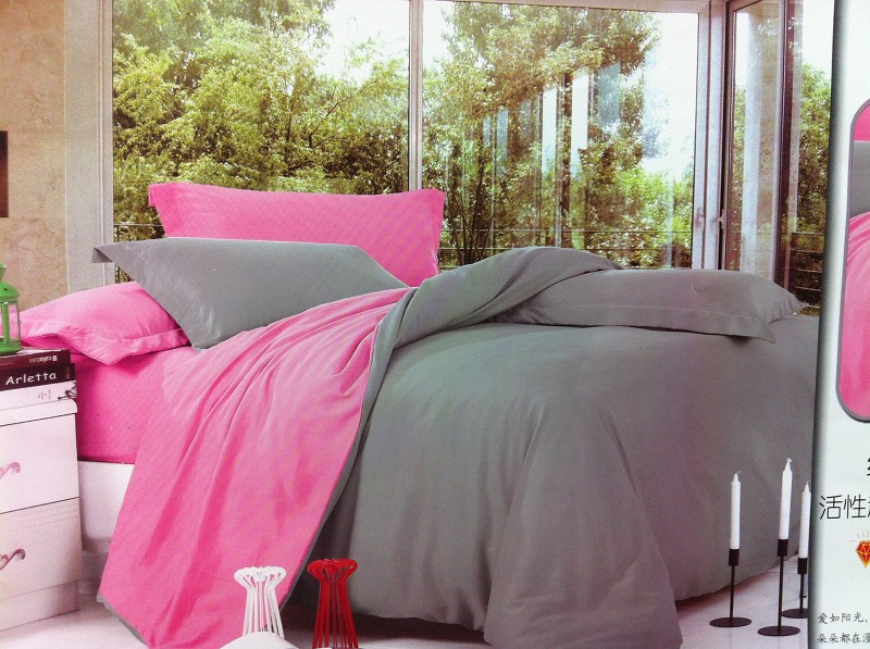 Two-color thickened brushed four-piece set, super soft, breathable and comfortable bedding home textile Specification image