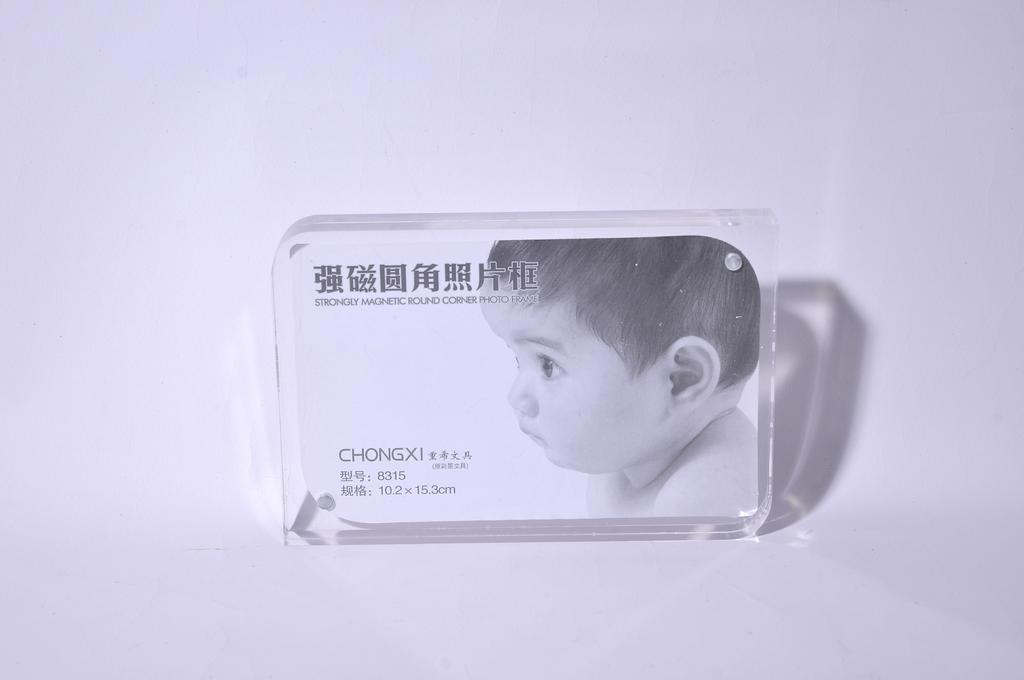 【 Factory direct 】 Acrylic frame. Photo frame. Table sign strong magnetic table round corner Decca display card