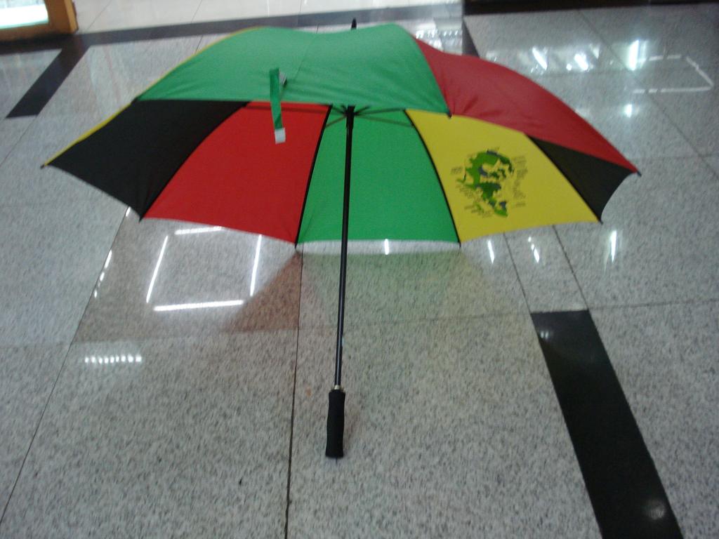 75CM double-slot bone hand-opened red, yellow, blue and green watermelon umbrella advertising umbrella, export umbrella details Picture
