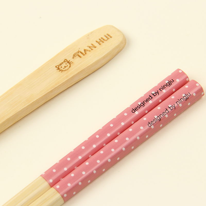 儿童餐具套装筷子勺子套装日韩畅销和风筷子天然烙印汤勺细节图
