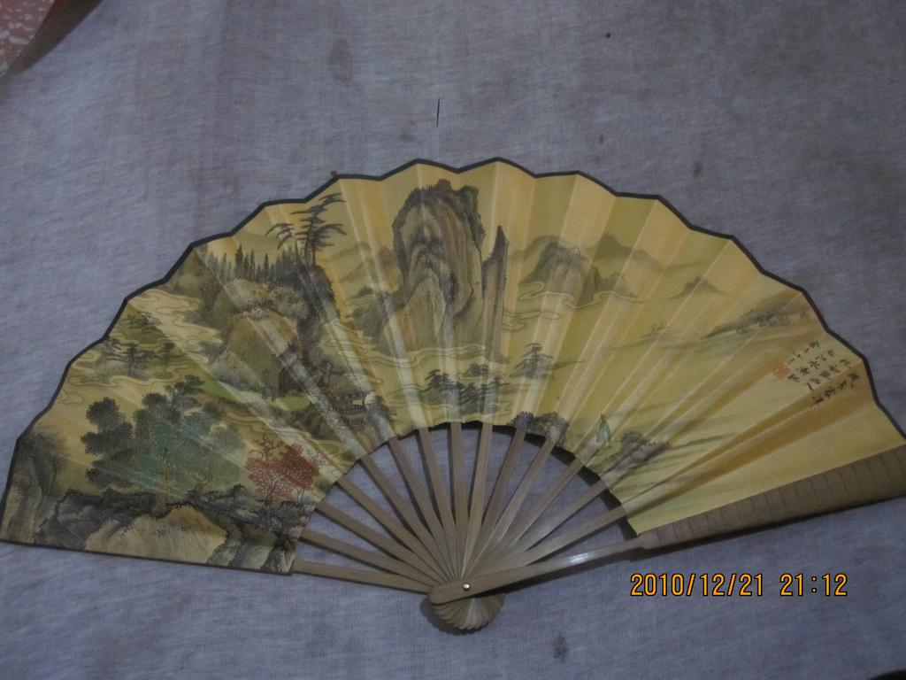 国潮折扇绢扇批发 10寸中国风绢布男扇子