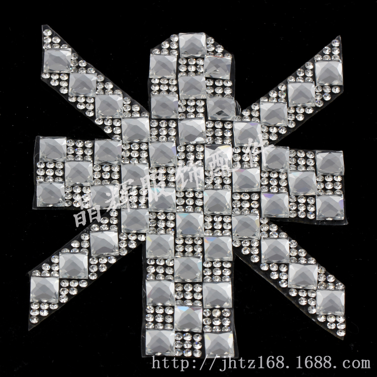[Manufacturers direct] ironing pattern back glue net drilling fancy glass water drilling net to figure to sample custom
