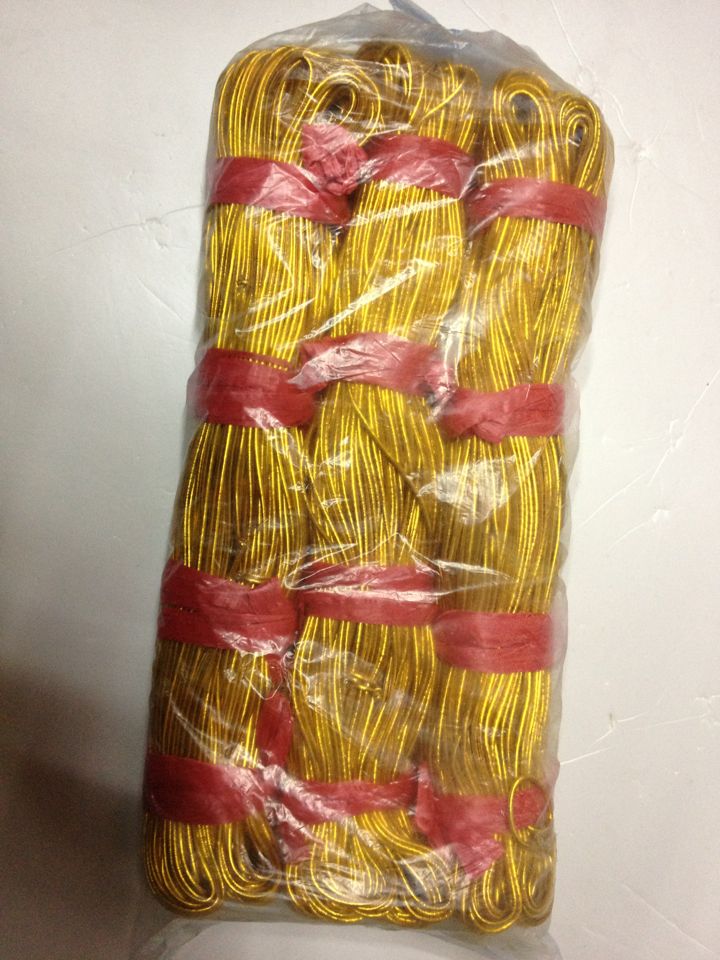 1.5MM金银色弹力绳 吊牌丝线 贺卡请柬包装扎口绳 装饰线 有弹力