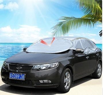 Car half-cover, Oxford cloth and cotton car cover, three-box car cover, car dust cover, car cover, UV-resistant car cover details Picture