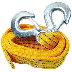 3-meter 3-ton fluorescent tow rope for automobiles and off-road vehicles, double-layer thickened rescue rope, towing rope details Picture