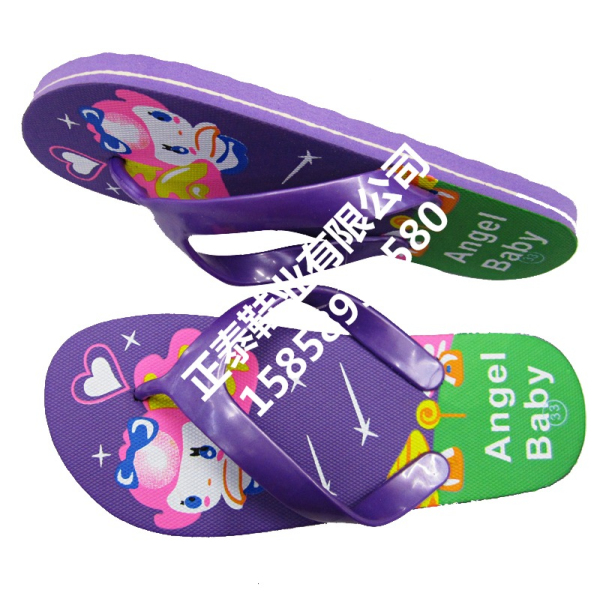 Supplying fashionable and cute children's PE flip-flops and cool slippers for little girls details Picture