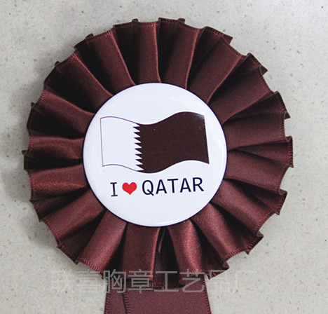 Manufacturers Direct Sales Of National Emblem Flag Corsage Tinplate Personality Corsage Custom details Picture