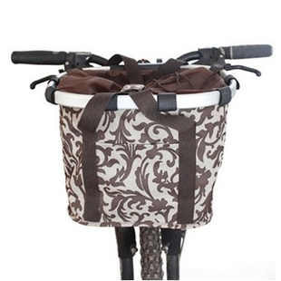 802 Mountain bike aluminum alloy basket Bicycle basket quick demolition basket cloth front bag foldable basket
