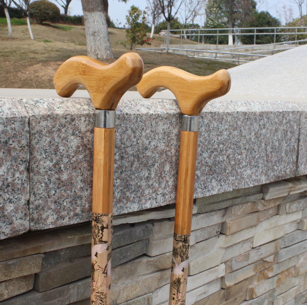 竹子单节老人拐杖手杖