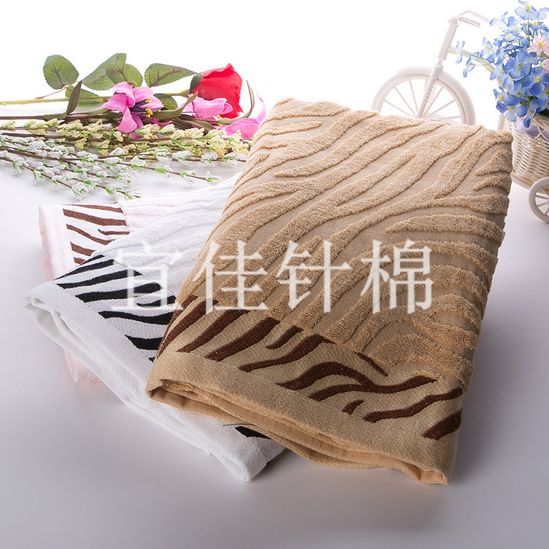厂家直销外贸出口浴巾/竹纤维虎纹浴巾/全棉浴巾细节图