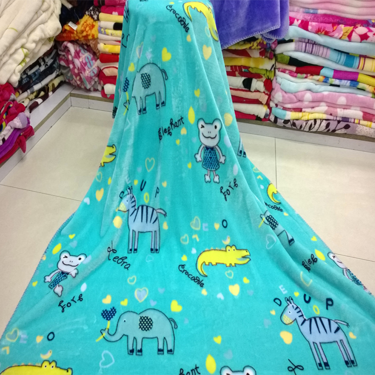 法兰绒毯子 婴儿童毯春秋卡通毛毯加厚双层空调毯特价图