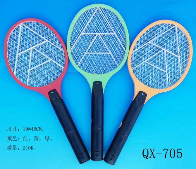 Plástico de alta calidad recargable electric mosquito raqueta 705
