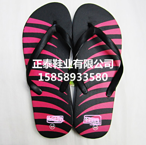 Men's casual striped PE herringbone-shaped flip-flops are available