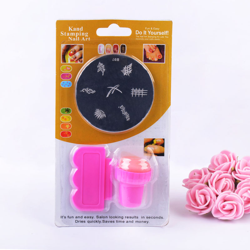 Nail art tools, printing template set, card suction three-piece set, printing nail art set, nail art seal scraper template three-piece set, exclusively for export