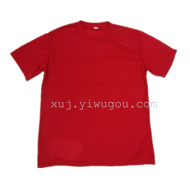 120g polyester large red round neck short sleeve T-shirt for election thumbnail