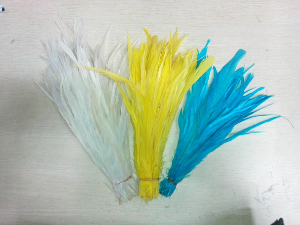 白色公鸡尾毛30-35CM黑色 头饰配件羽毛 可以染色产品图