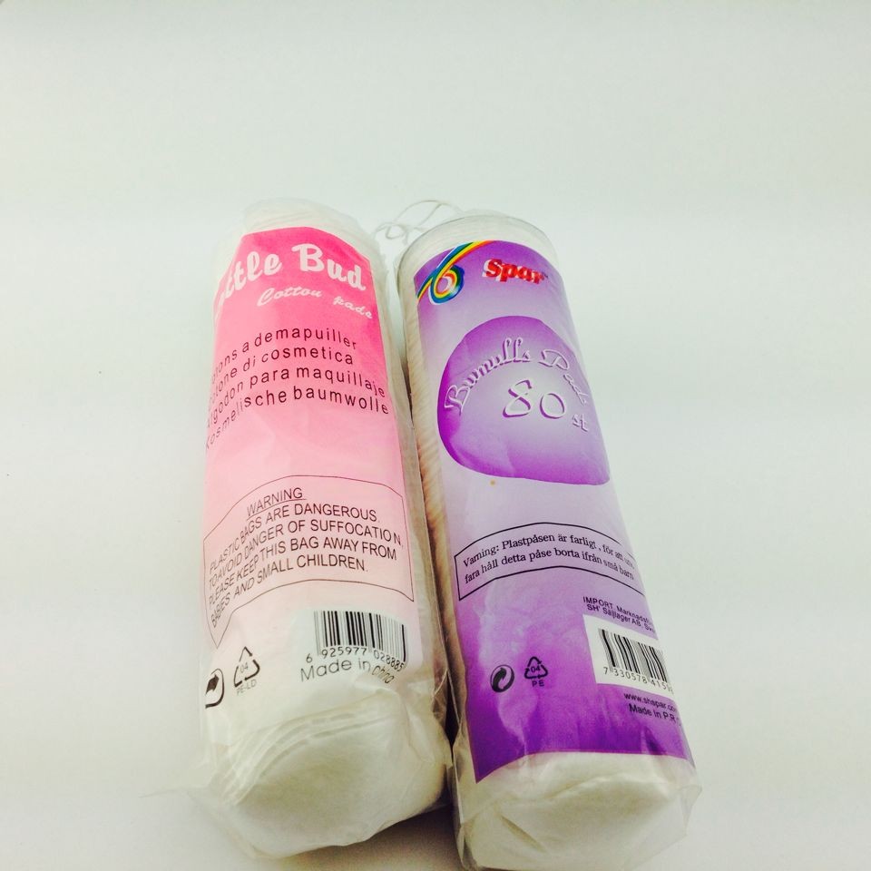 Thickened cotton round center makeup cotton and makeup remover cotton in 80-piece packs are available for wholesale and are exclusively for foreign trade