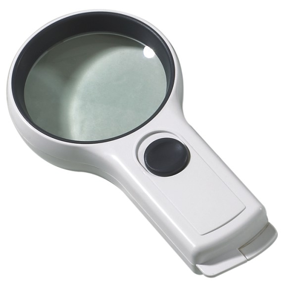 75MM手持阅读带灯读书看报放大镜 阅读放大镜