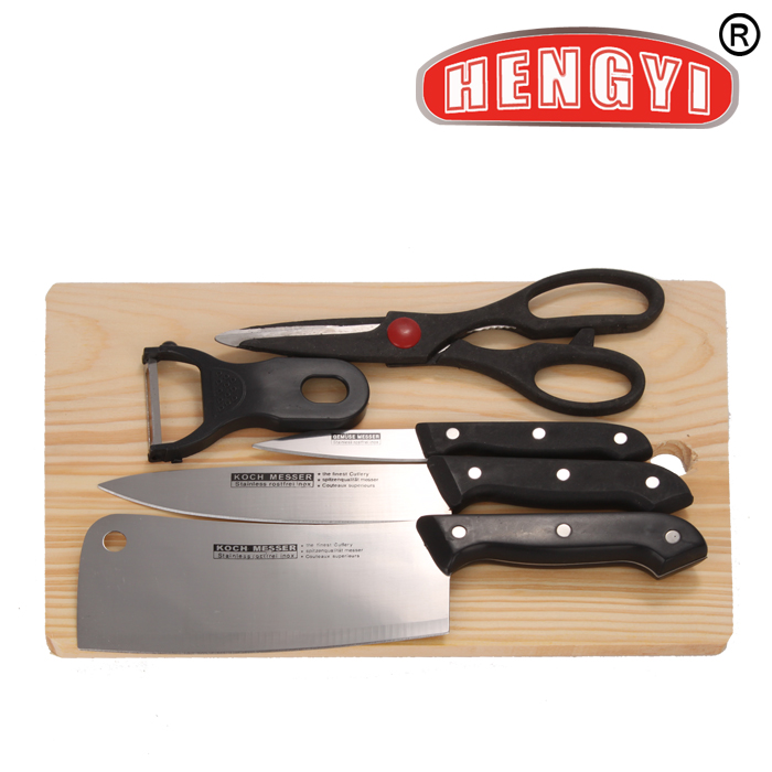 heng5512 Knife Set, gift knives, cutting boards, pine wood cutting boards, kitchen hardware details Picture