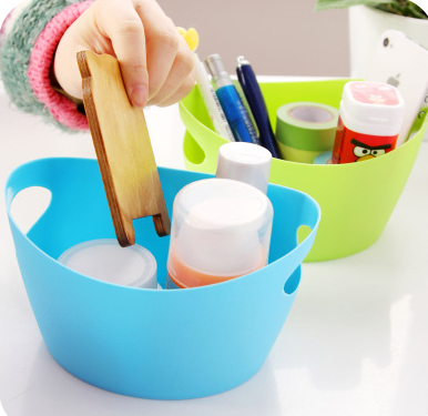 Japanese ingot belt handle multi-purpose storage box Cosmetics storage basket Desktop storage basket