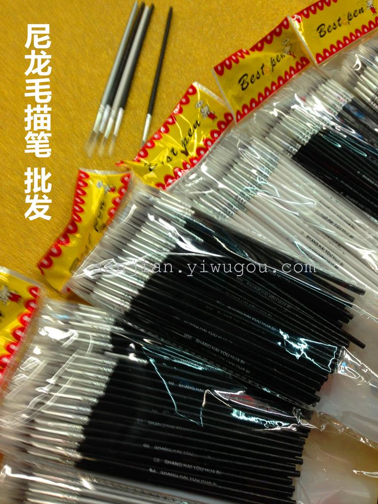 Factory direct sales of nylon brush pens, eyebrow outlining pens, outlining makeup pens, digital oil painting, graffiti and color painting pens details Picture