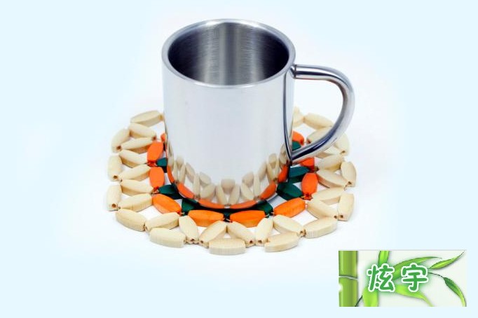 Creative home circular bamboo placemats protect furniture, cups, bowls, table MATS and heat insulation pads details Picture