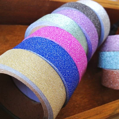 Gold powder tape creativo coreano DIY tape color gold powder glitter decorativo pegatinas