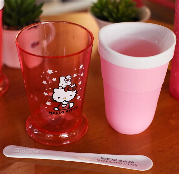 hello kitty Smoothie cup Homemade ice Cream maker KT Cat Milkshake cup Smoothie cup