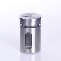 Ikea kitchen stainless steel seasoning bottle rotating glass container multi-functional barbecue MSG seasoning box