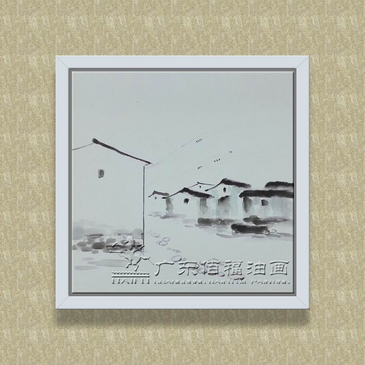 油画 手绘油画 抽象，新款家居酒店主流装饰油画细节图