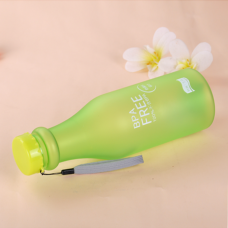 Leak-Proof Plastic Portable Soda Bottle Sealed Water Glass Travel Glass Frosted Beverage Bottle Soda Glass Specification drawing