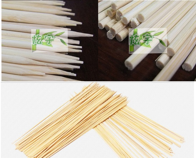 5.0*25 bamboo toothpicks, BBQ hot pot, barbecue needle, lamb kebabs, barbecue tools, bamboo skewers Specification image