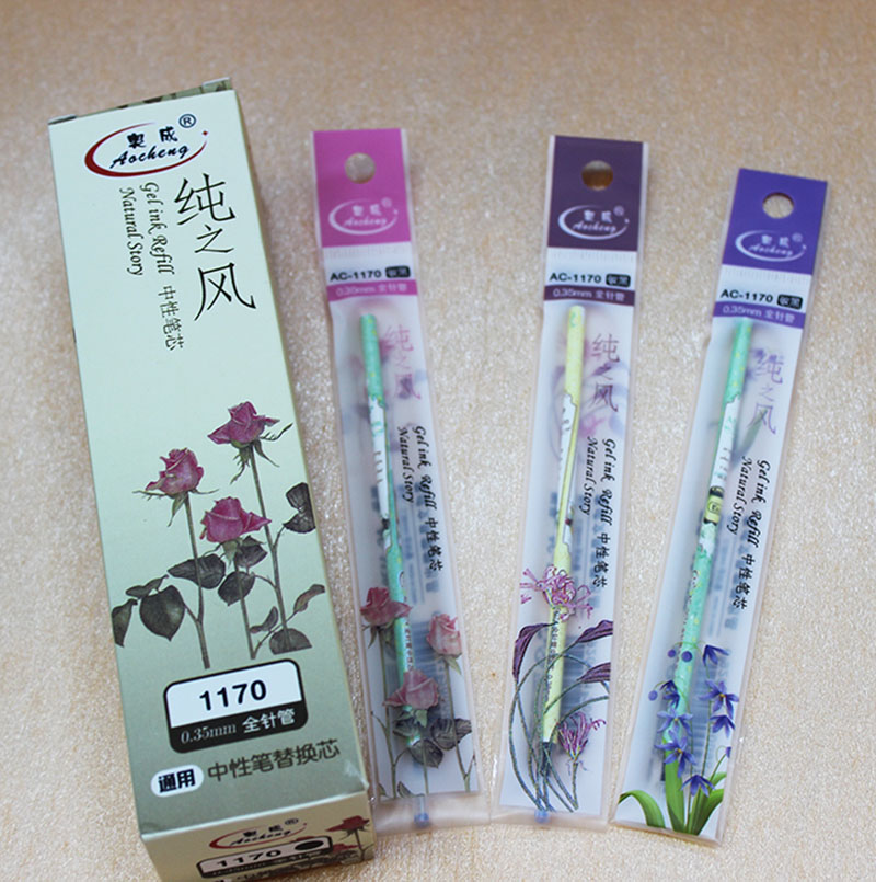 1170 办公文具用品学生进口油墨水笔芯 黑色中性笔笔芯