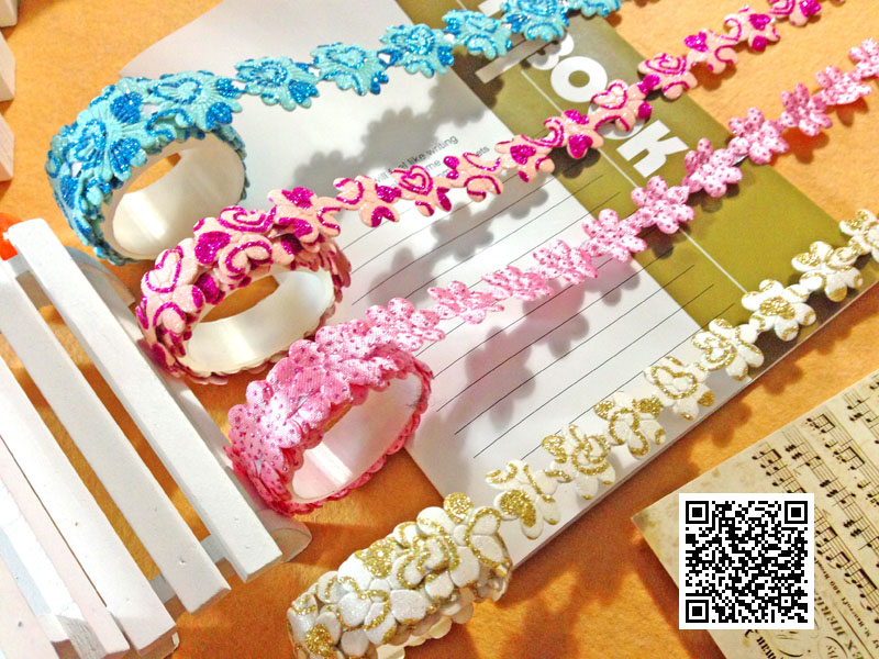 异形金丝布艺胶带 异形胶带 布艺胶带 多色可选，随机发货细节图