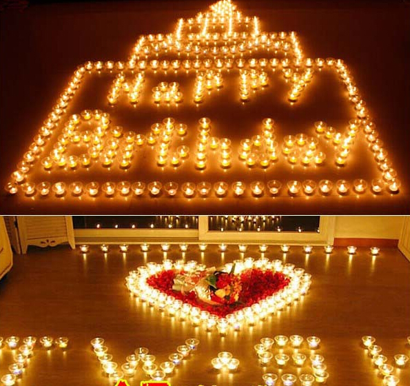 Aluminum shell candles, smokeless and heat-insulating tea wax, smokeless candle arrangement, candles, Valentine's Day gifts details Picture