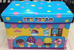 全网新品时尚冰激凌巴士收纳凳简约设计多功能宜家整理凳名家设计