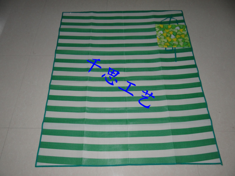 Qiansi foreign trade factory outdoor beach mat plastic mat PP pipe woven plastic beach mat empty pipe mat outdoor picnic mat