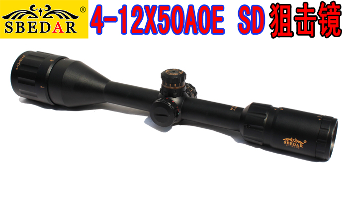 Sniper scope 4-12x50AOIR sighting scope made of gold lock seismic ignoring poor