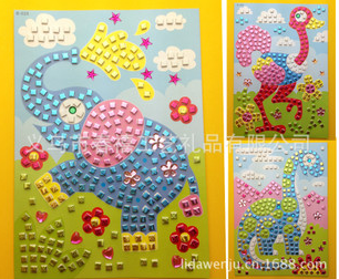 水晶马赛克贴纸贴画 DIY手工制作eva立体益智拼图细节图