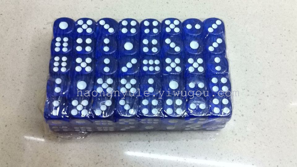 供应12号透明彩色骰子 水晶骰子 机器配件骰子产品图