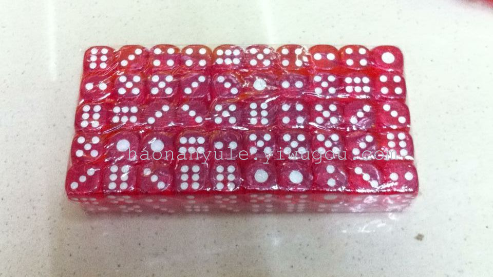 供应12号透明彩色骰子 水晶骰子 机器配件骰子细节图