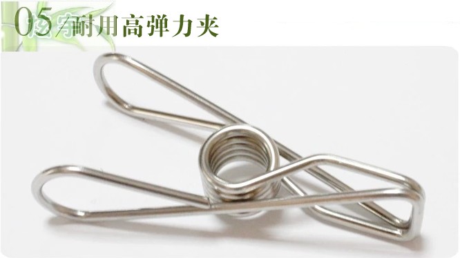 20夹圆形双层不锈钢晾晒衣架 多功能防风挂钩 袜子尿布架细节图