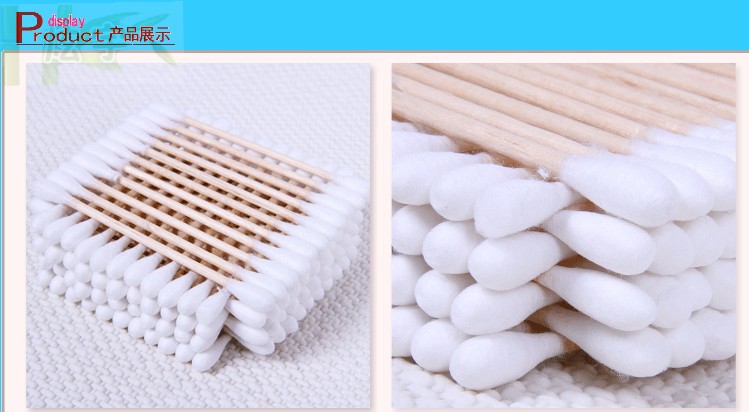 100 Premium sanitary cotton swabs, double-ended wooden swabs, antibacterial cotton swabs, cosmetic cotton swabs, wooden SWAB Application Scenario