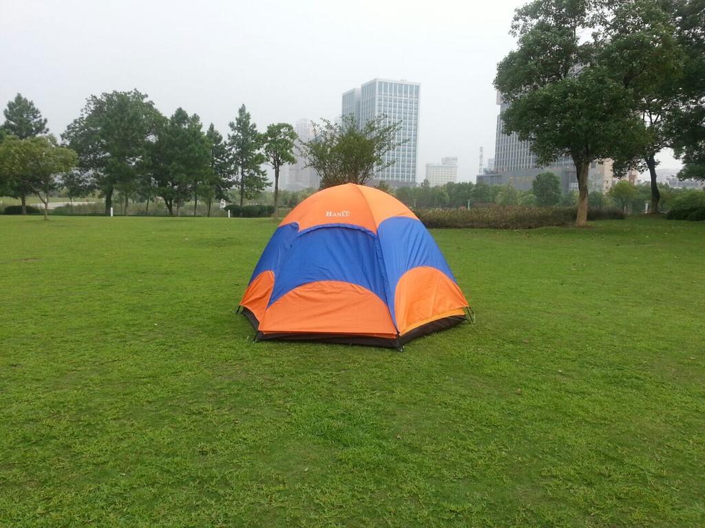 海风亚翼 8206 压胶双层六角帐篷 玻杆防蚊防撕裂纱网