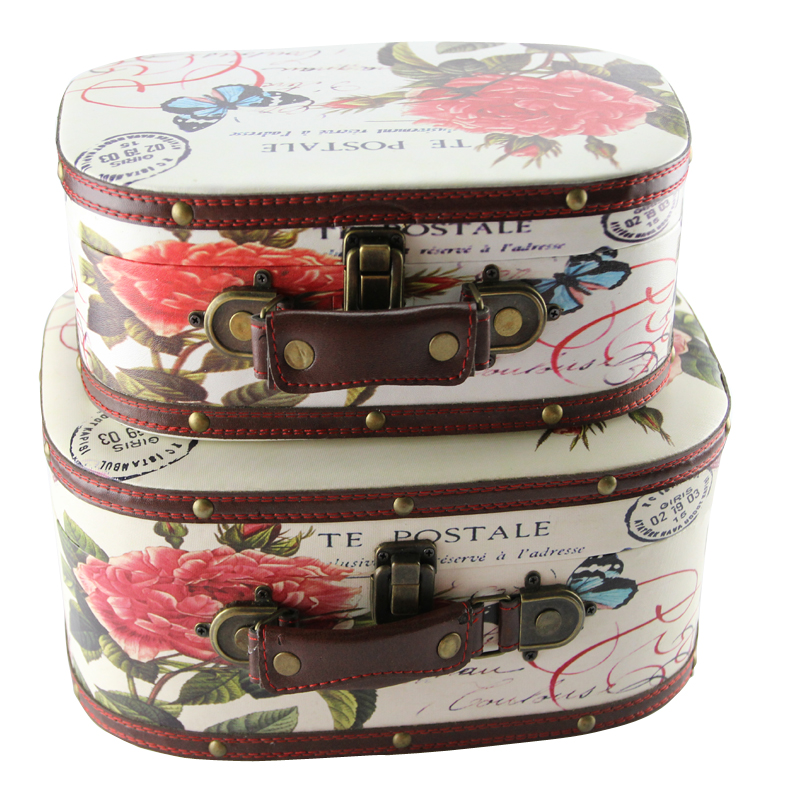 复古田园手提箱 二件套箱包短途旅行箱 化妆箱/登机箱/收纳箱