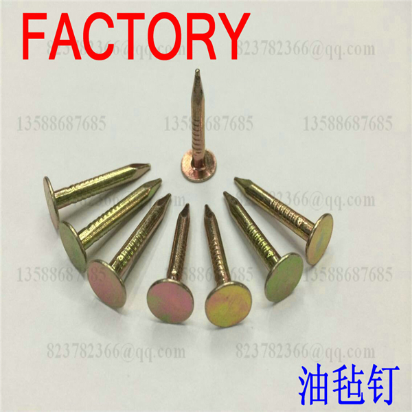 Linoleum nail manufacturers direct supply big cap galvanized iron nail Application Scenario